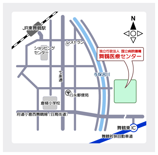 舞鶴医療センター周辺地図